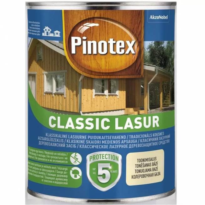 Impregnantas Pinotex Classic Lasur, raudonmedžio, 1 l