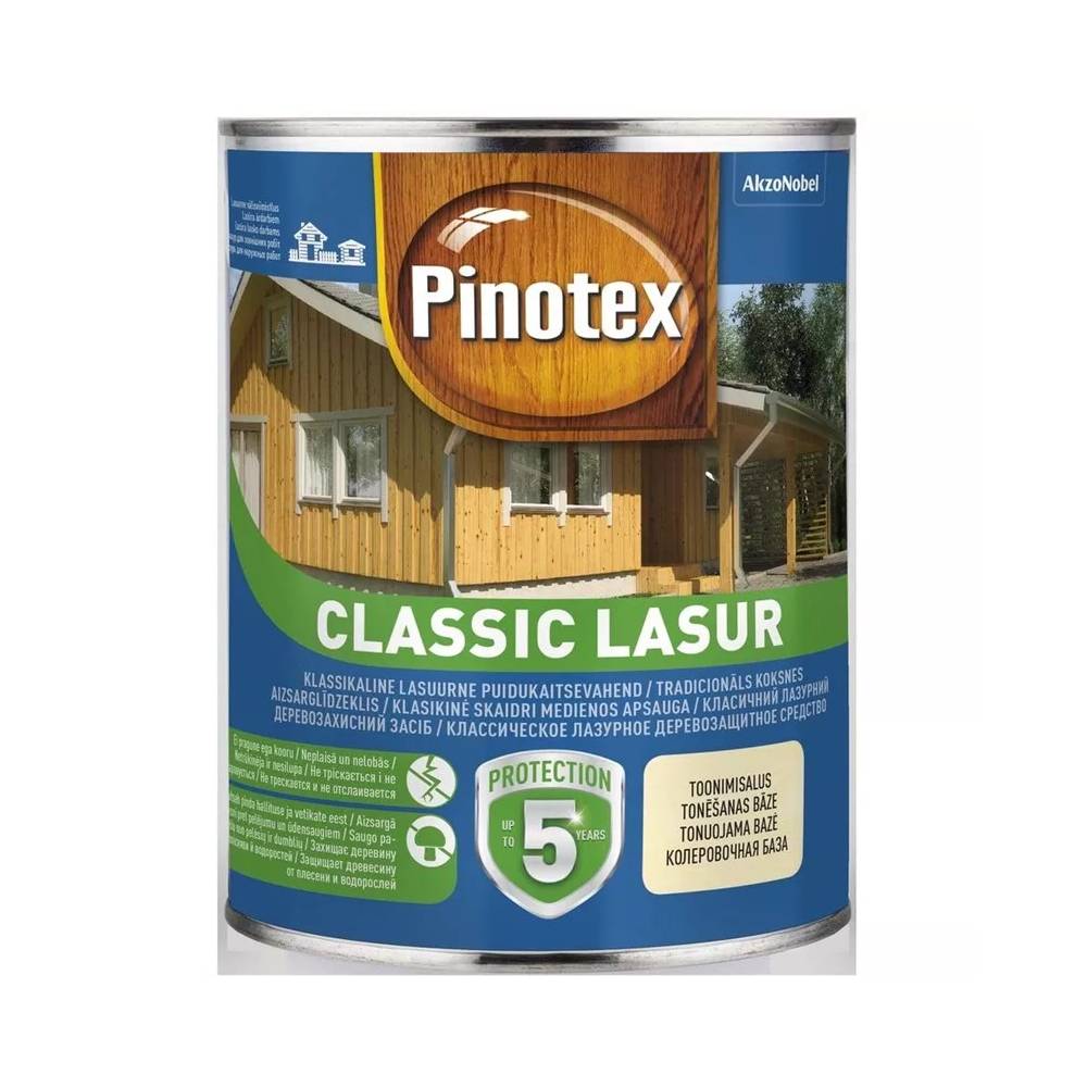 Impregnantas Pinotex Classic Lasur, raudonmedžio, 1 l