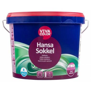 Fasado dažai Vivacolor Hansa Sokkel, balta, 2.7 l