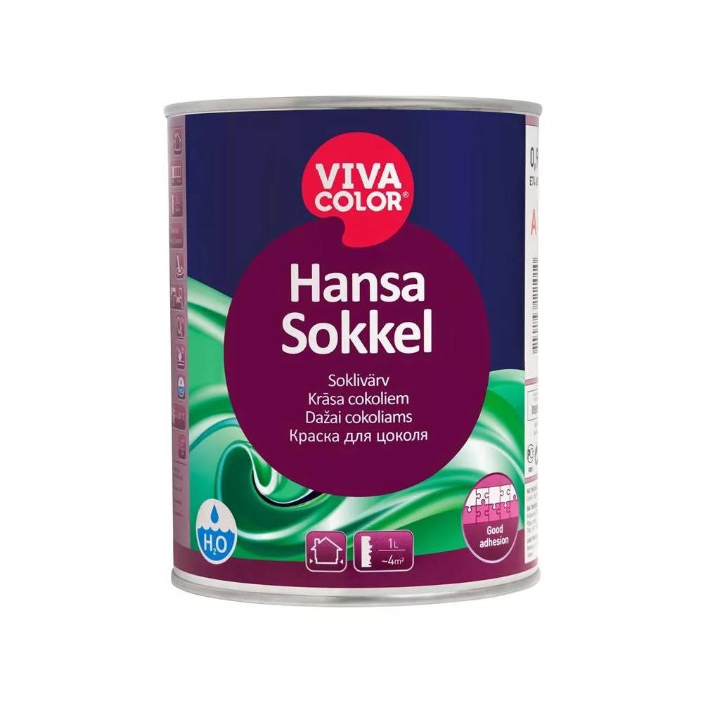 Dažų bazė Vivacolor Sokkel, emulsiniai, matinis, 0.9 l