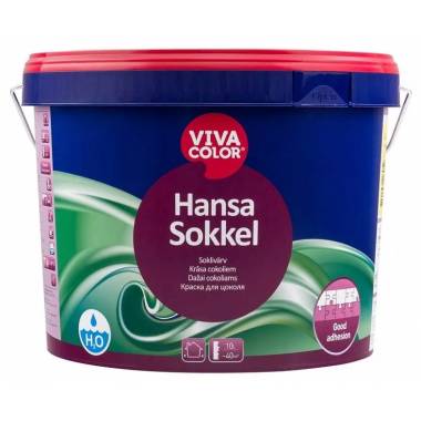 Fasado dažai Vivacolor Hansa Sokkel, balta, 9 l