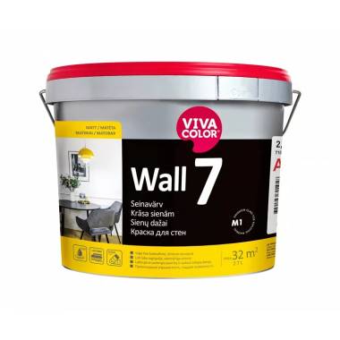 Sienų dažai Vivacolor Wall 7, balta, 2.7 l