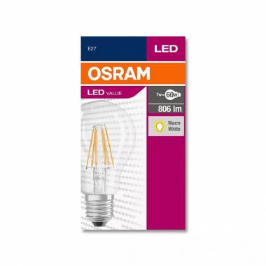 Lemputė Osram LED, A60, šiltai balta, E27, 7 W, 806 lm