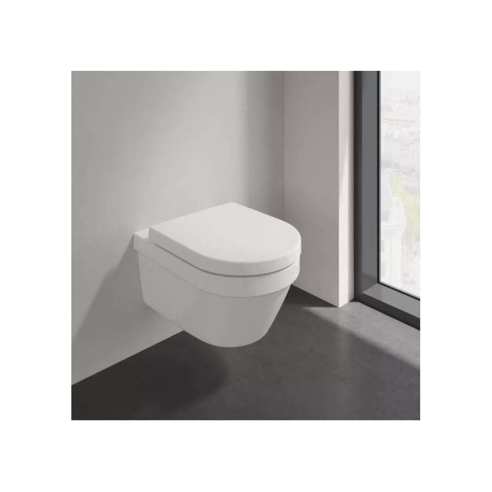 Unitazas, pakabinamas Villeroy & Boch Architectura 4694HR01, su dangčiu, 530 mm x 370 mm