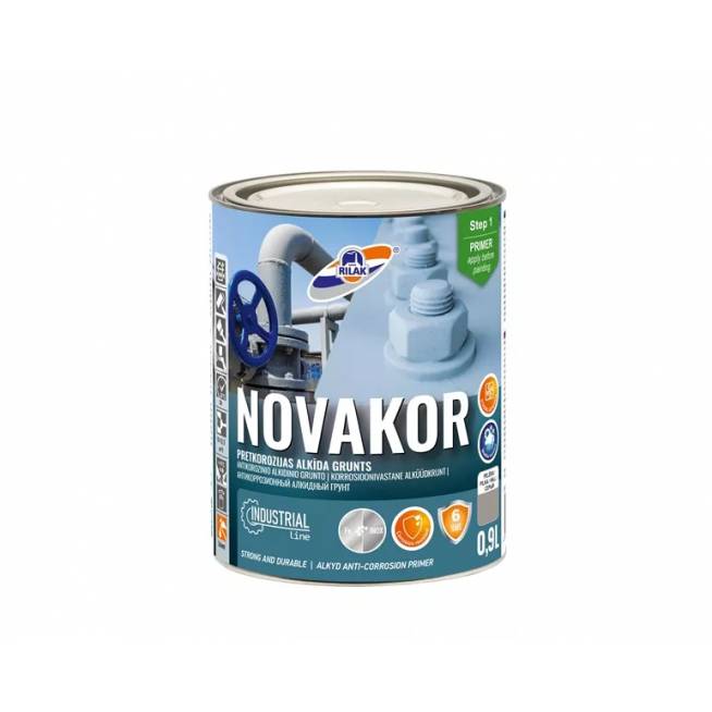 Gruntas Rilak Novakor, matinis, 0.9 l, šviesiai pilka