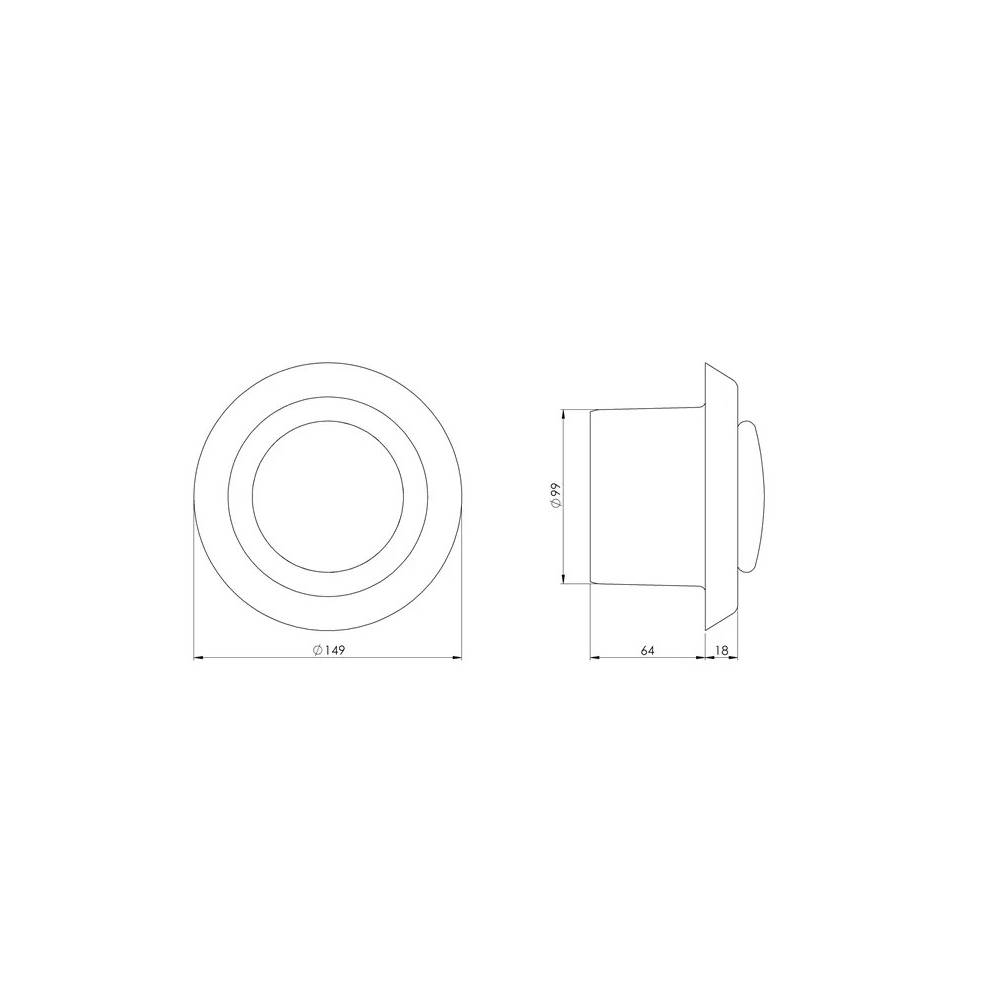 Difuzorius Europlast VD100, balta, 100 mm