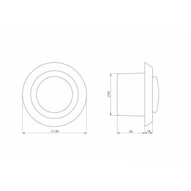 Difuzorius Europlast VD100, balta, 100 mm