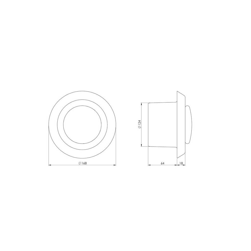 Difuzorius Europlast VD125, balta, 125 mm