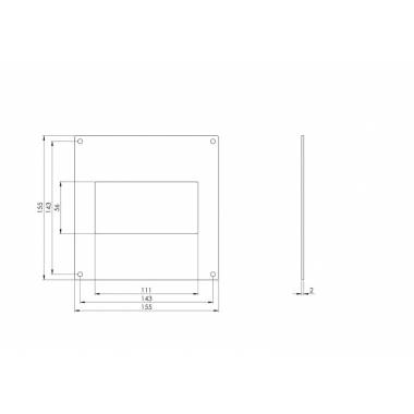 Flanšas Europlast KF, plastikas, 11 x 5.5 cm