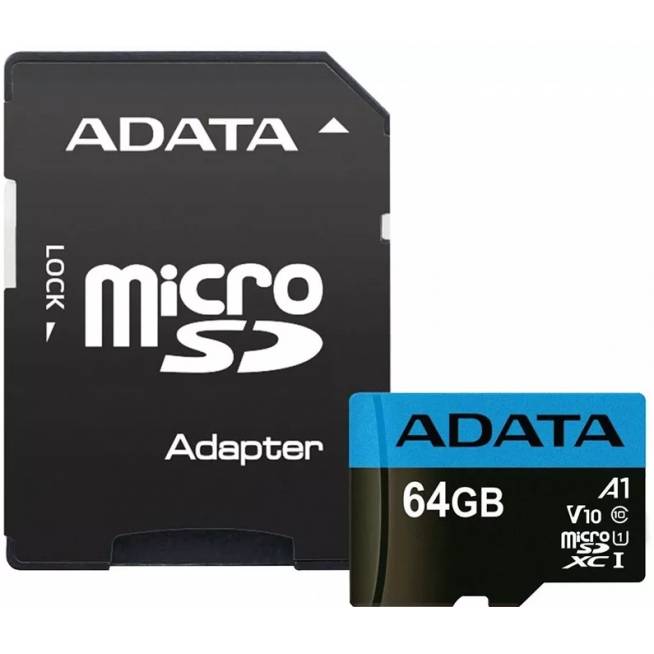 Atminties kortelė Adata Micro SDHC C10 Premier Adata, 64 GB