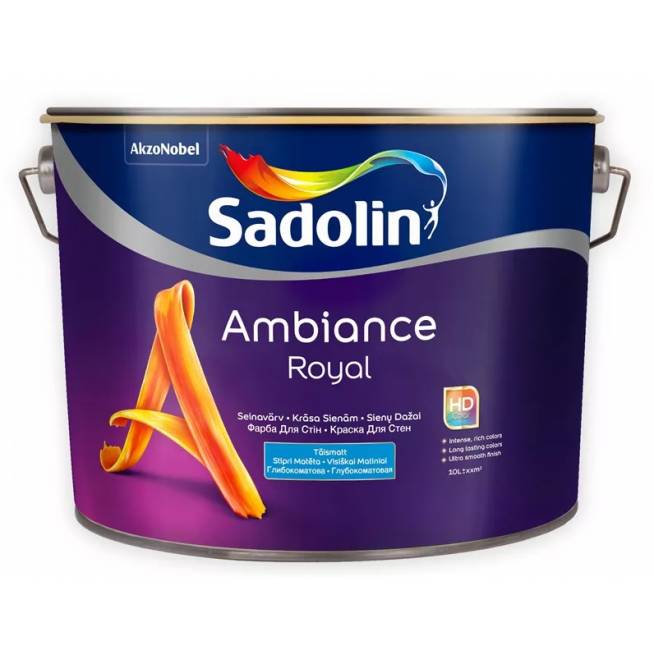 Dažai Sadolin Ambiance Royal, balta, 10 l