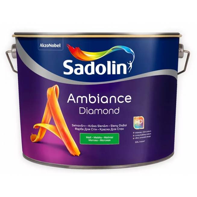 Dažai Sadolin Ambiance Diamond, balta, 10 l