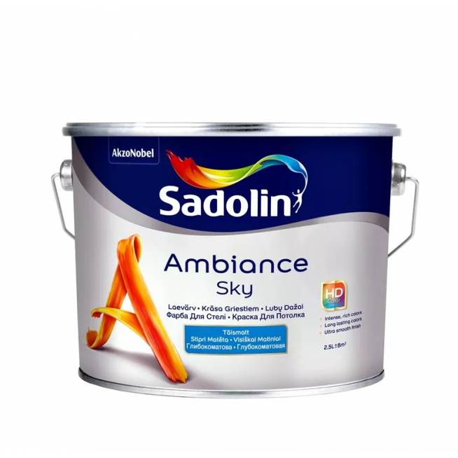 Dažai Sadolin Ambiance Sky, balta, 2.5 l