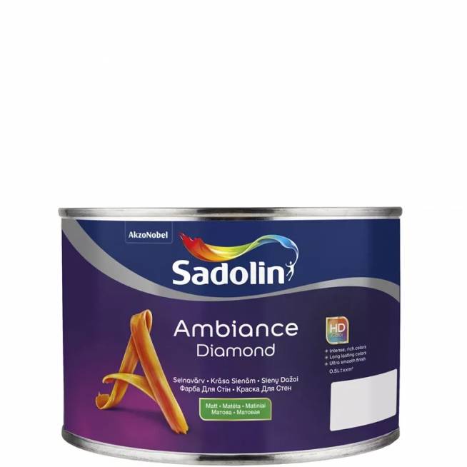 Dažai Sadolin Ambiance Diamond, balta, 0.5 l