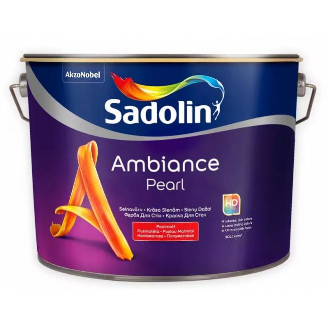 Dažai Sadolin Ambiance Pearl, balta, 10 l