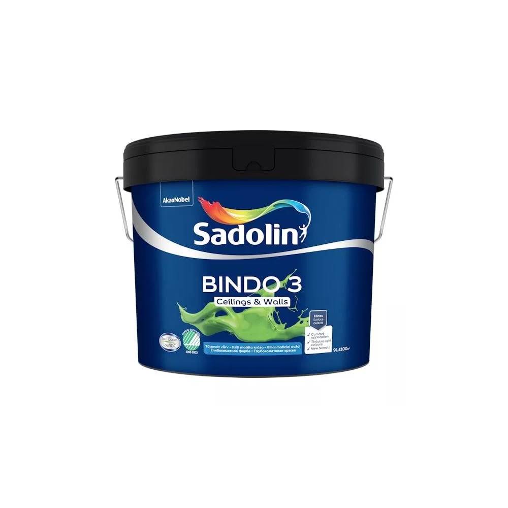 Dažai Sadolin Bindo 3, balta, 9 l