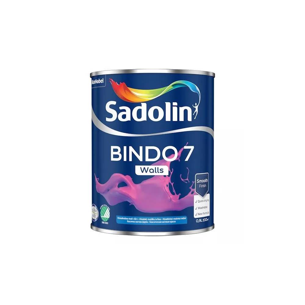 Dažai Sadolin Bindo 7, balta, 0.9 l