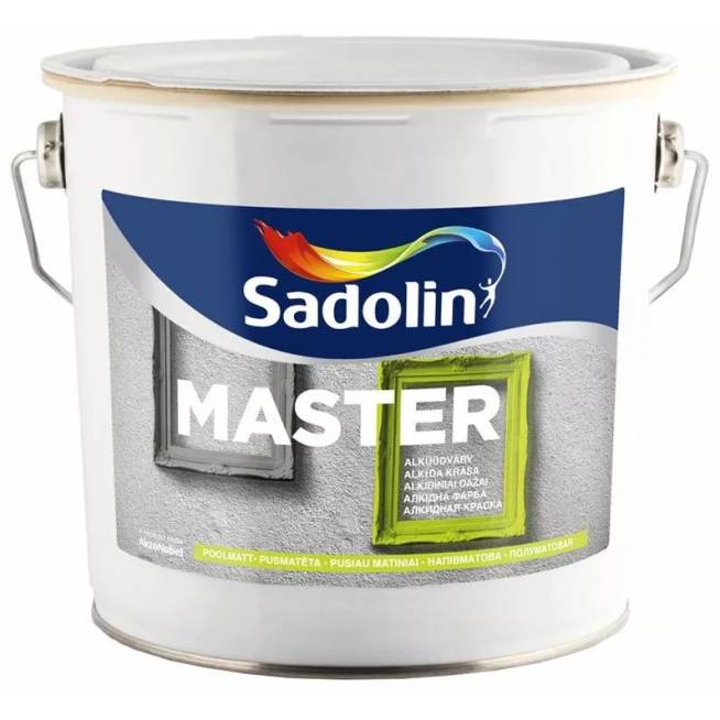 Emaliniai dažai Sadolin Master 30, pusiau matinis, 2.5 l, balta