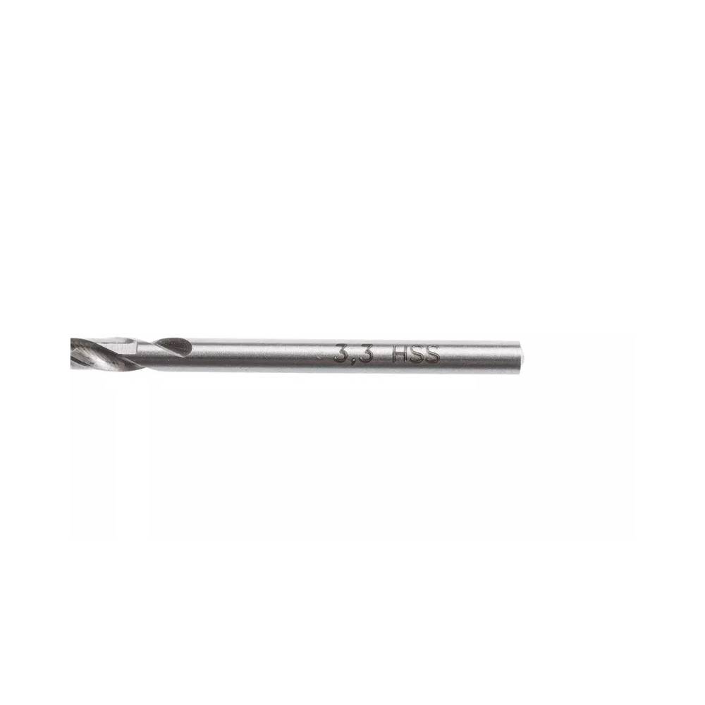 Grąžtas Forte Tools, metalas/ketui, hss, tiesus, 3.3 mm x 6.5 cm