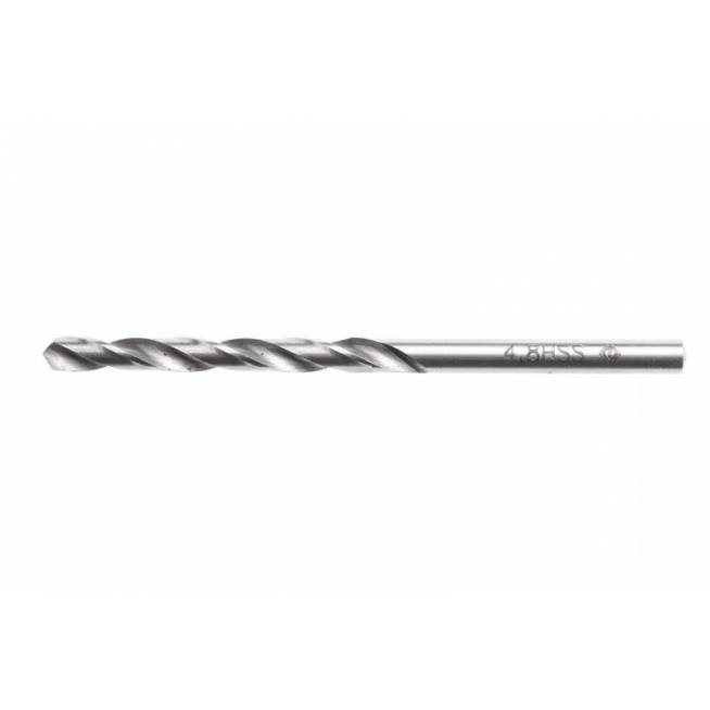 Grąžtas Forte Tools, metalas/plienui/ketui, hss, tiesus, 4.8 mm x 8.6 cm