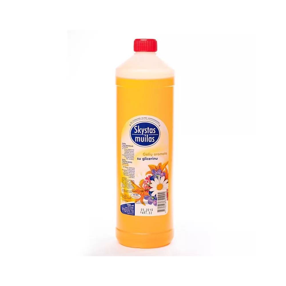 Skystas muilas su glicerinu, gėlių kvapas, 1000 ml