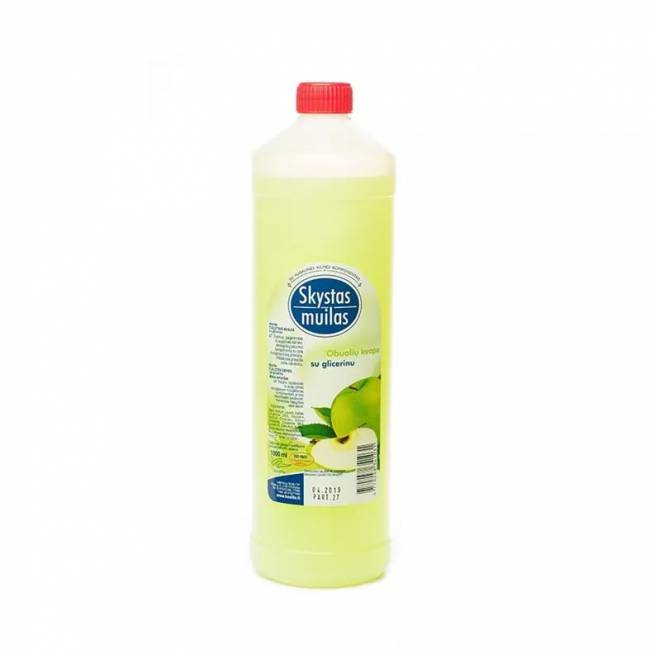 Skystas muilas su glicerinu, obuolių kvapas, 1000 ml