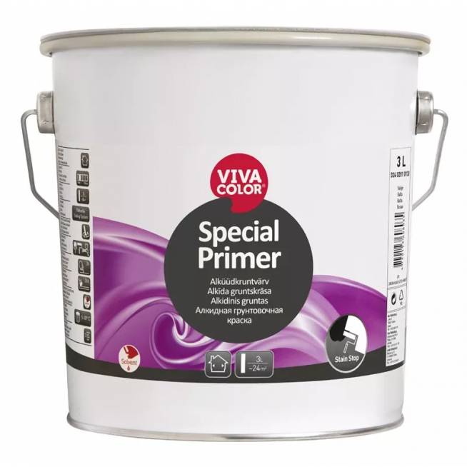 Gruntas alkidinis Vivacolor Special Primer, balta, 3 l