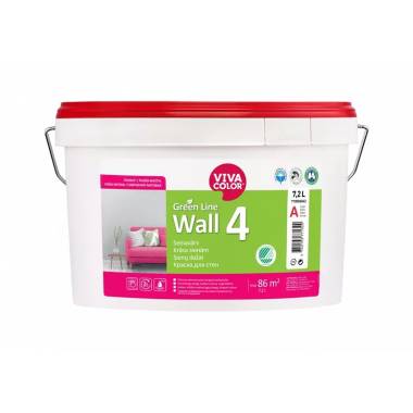 Sienų dažai Vivacolor Green Line Wall 4, balta, 7.2 l