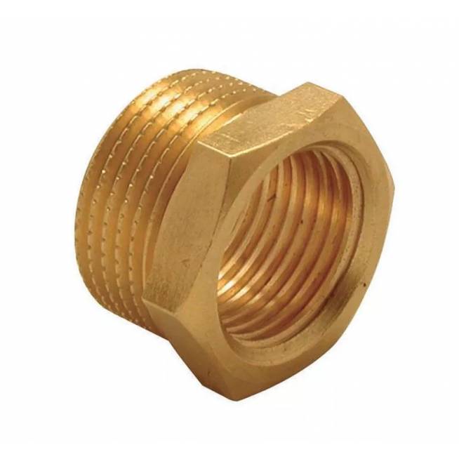 Tarpmovė TDM Brass 114, 1/4 colio - vidinis sriegis / 1/2 colio - išorinis sriegis, 1/2" x 1/4"