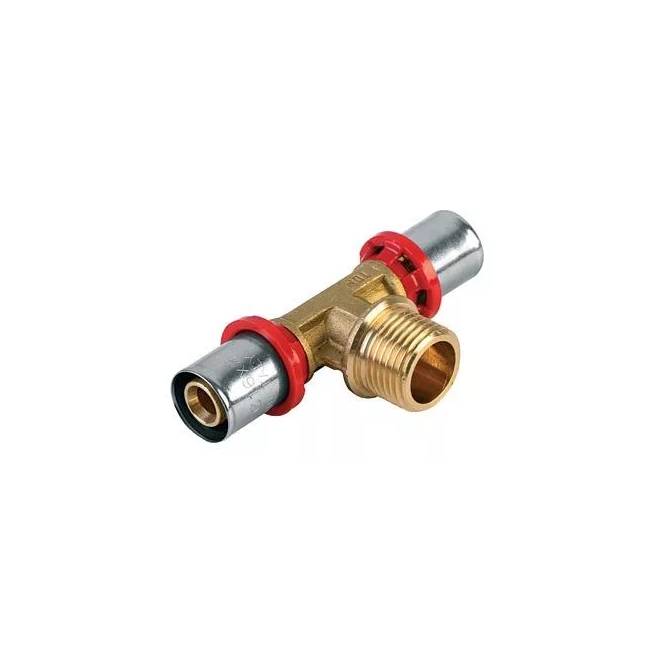 Adapteris TDM Brass 1660, 90 °, 18mm x 1/2", žalvaris