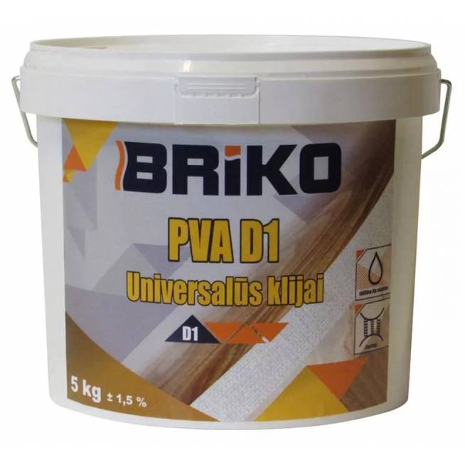 Klijai universalūs Briko PVA D1, 5 kg