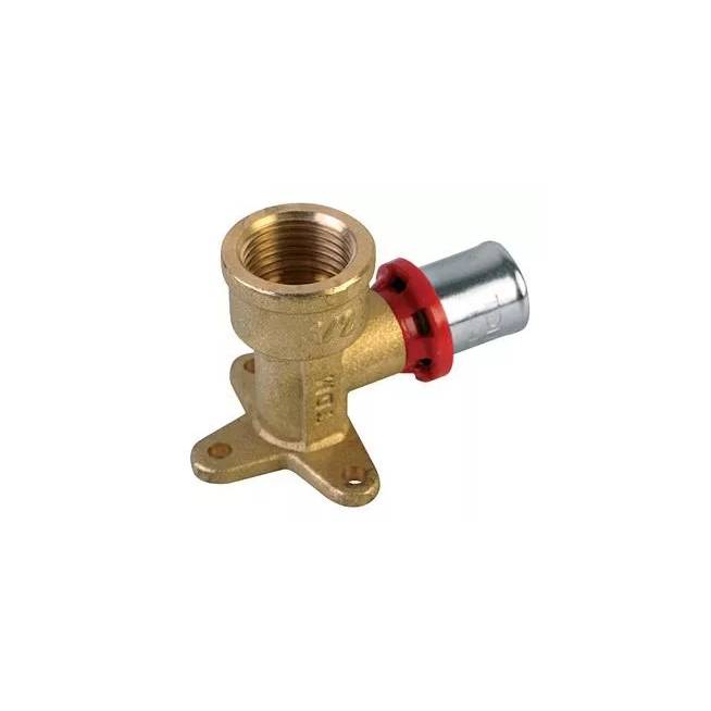 Adapteris TDM Brass 1680, 90 °, 16mm x 1/2", žalvaris