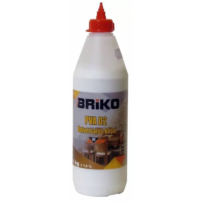 Klijai universalūs Briko PVA D2, 1 kg