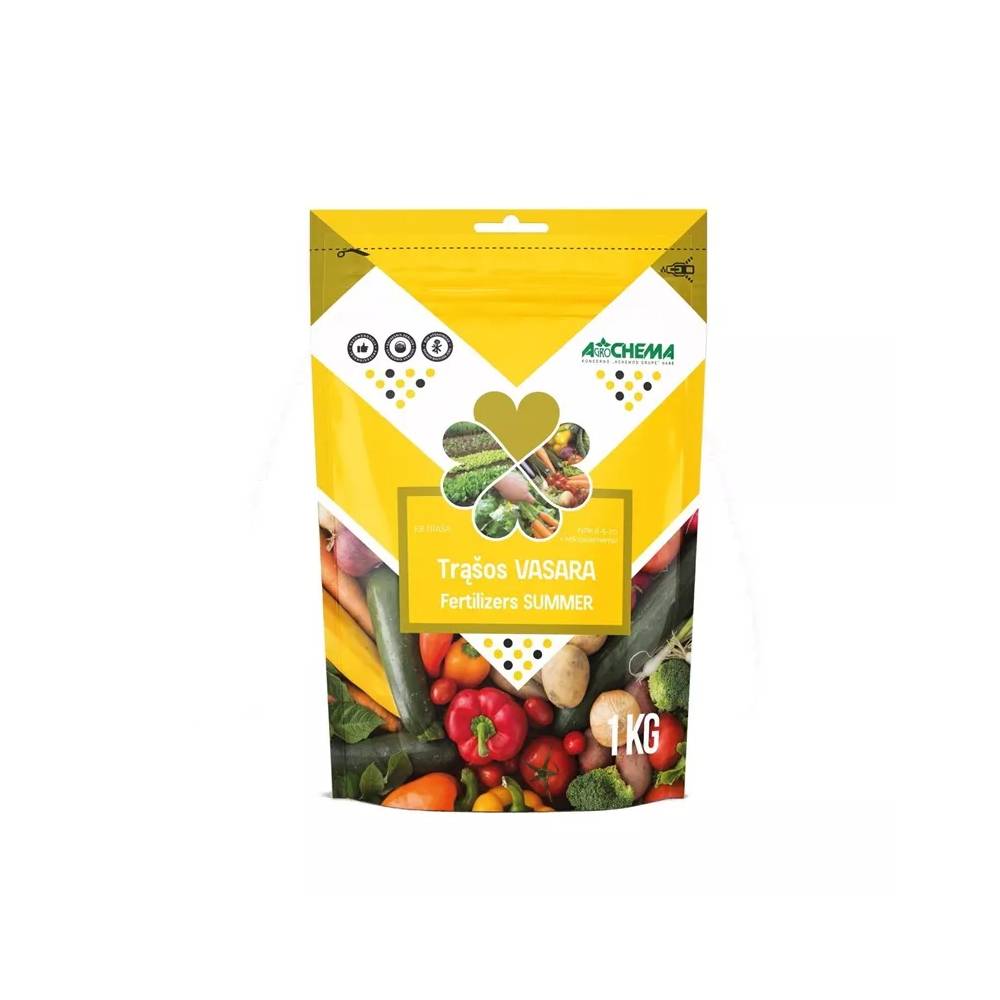 Trąšos daržovėms, gėlėms, dekoratyviniams augalams Agrochema Summer, birios, 1 kg