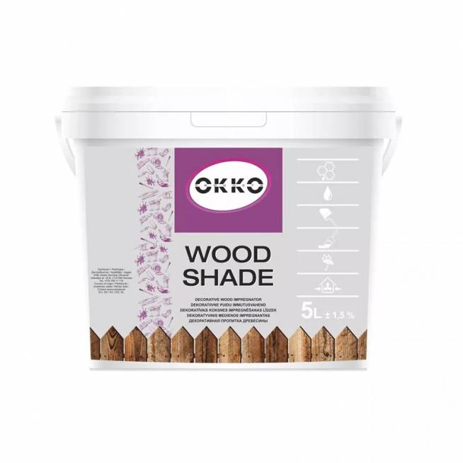 Impregnantas Okko Wood Shade, tamsaus ąžuolo, 5 l