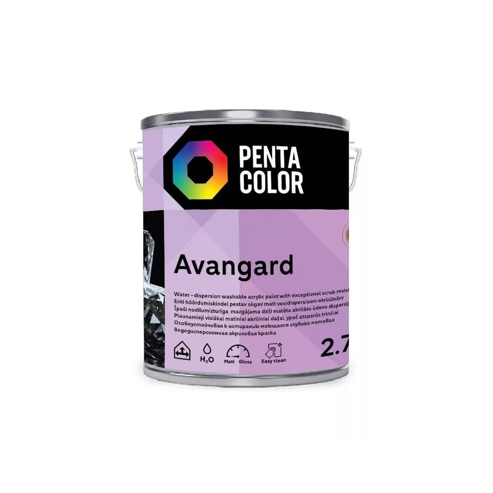 Dispersiniai dažai Pentacolor Avangard, balta, 2.7 l