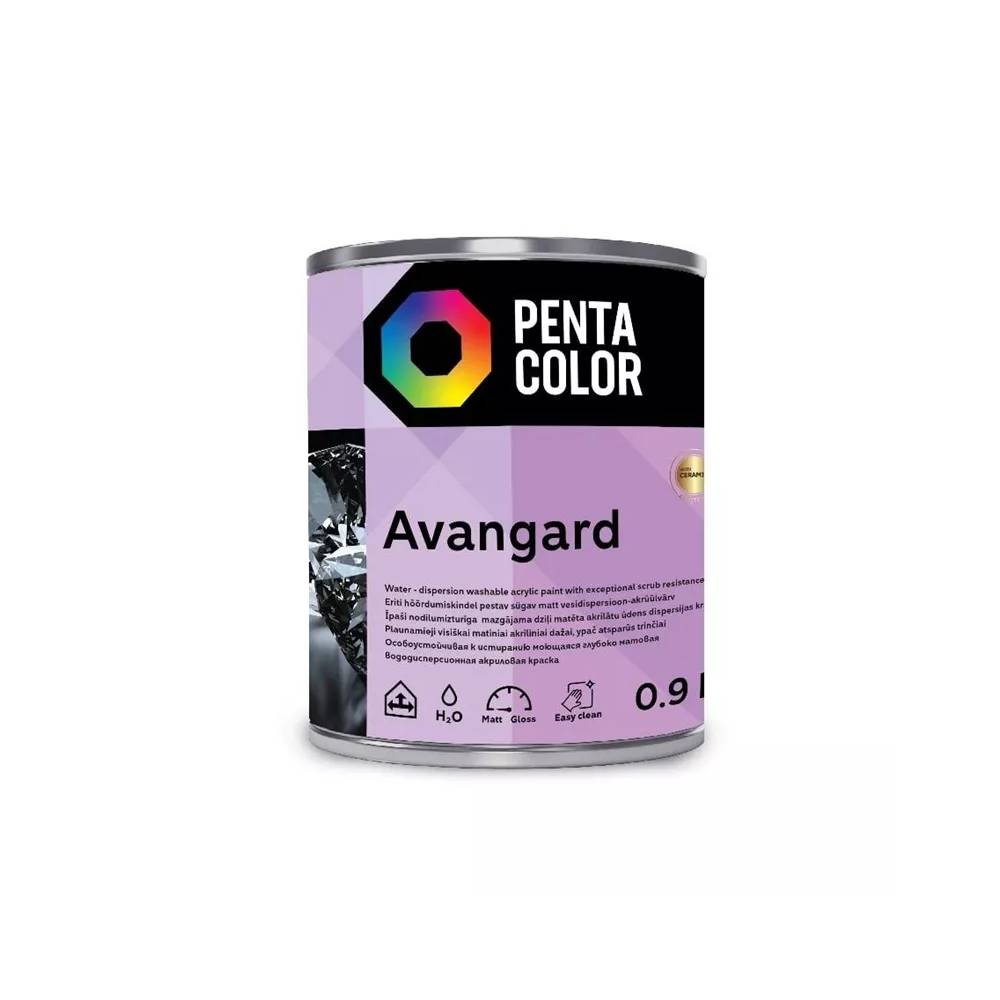 Dispersiniai dažai Pentacolor Avangard, balta, 0.9 l