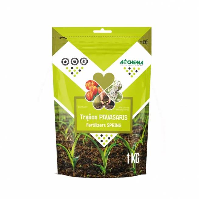 Trąšos daržovėms, uoginiams augalams, vaismedžiams Agrochema Spring, birios, 1 kg