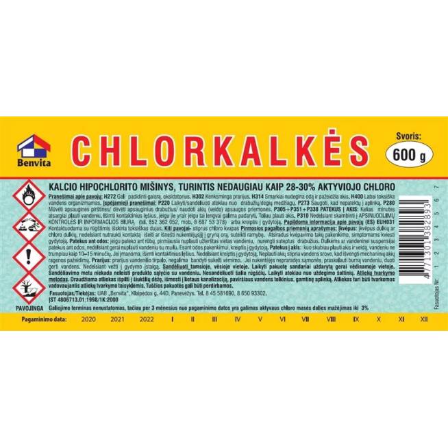 Chlorkalkės Bio-Toilet, 0.6 kg