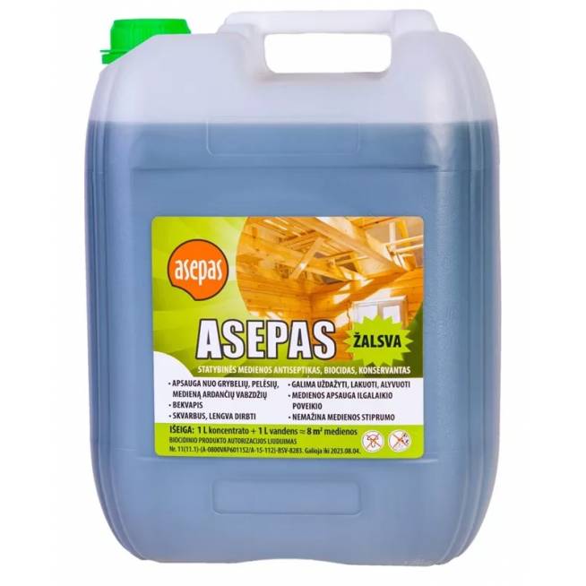 Antiseptikas Asepas, žalsva, 10 l