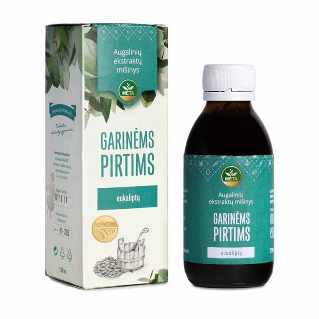 Ekstraktas garinėms pirtims su eukaliptų eteriniu aliejumi MĖTA, 150ml