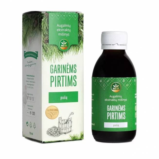 Ekstraktas garinėms pirtims su pušų eteriniu aliejumi MĖTA, 150ml