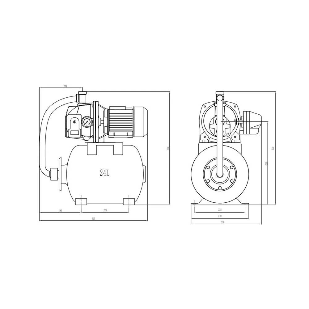 Hidroforas Haushalt HF-800 INJ, 800 W, 24 l