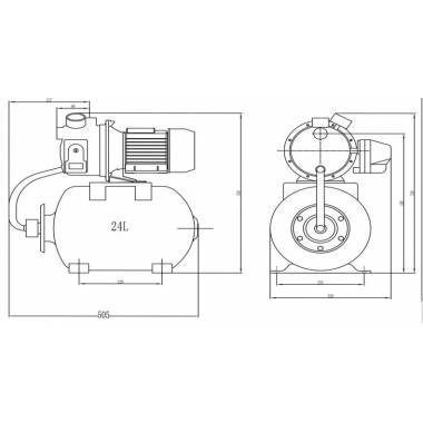 Hidroforas Haushalt HF-750S, 750 W, 24 l