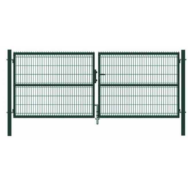 Vartai segmentiniu užpildu Garden Center RAL6005, 400 cm x 153 cm, žalia