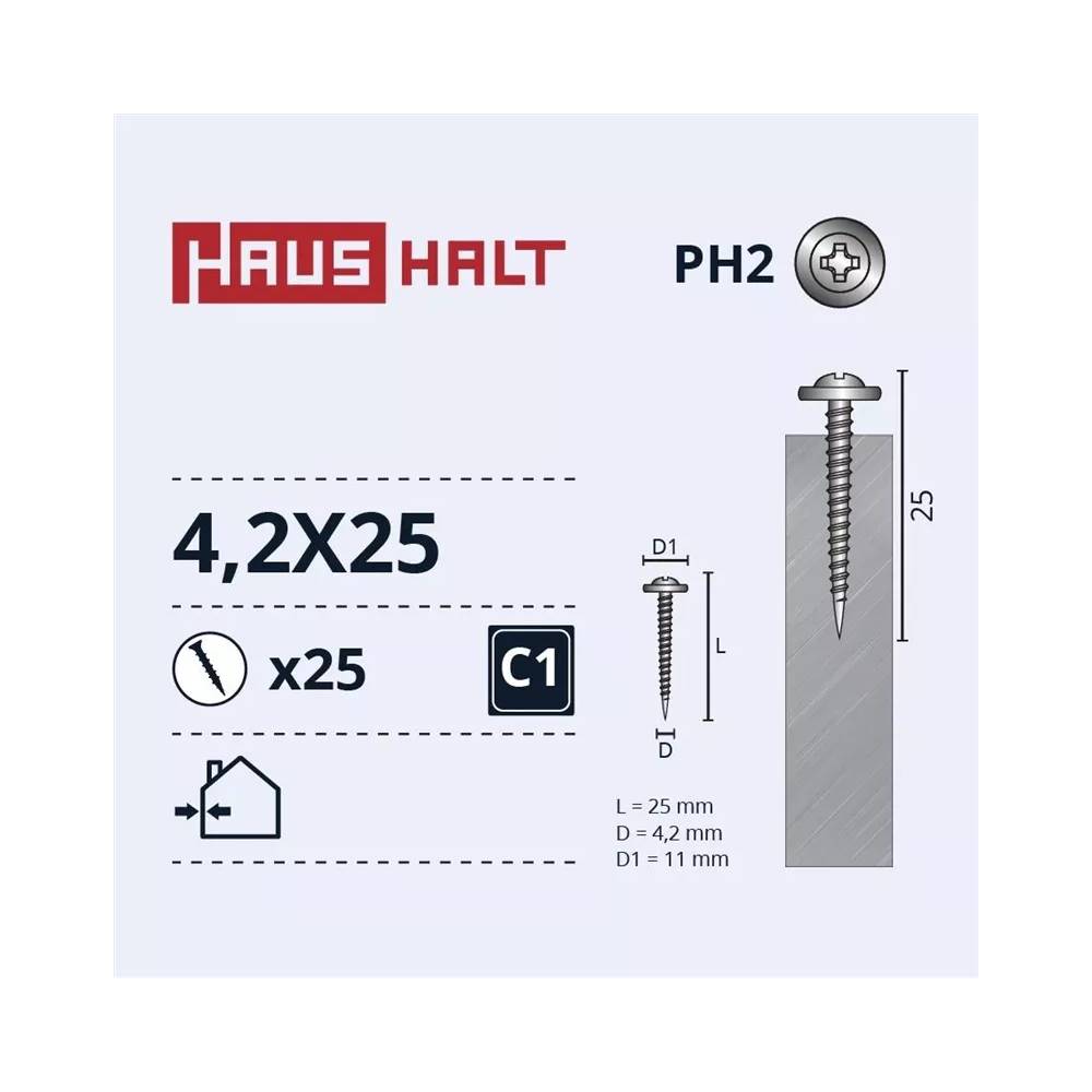 Savisriegis Haushalt, 4.2 mm x 25 mm, 25 vnt.