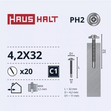 Savisriegis Haushalt, 4.2 mm x 32 mm, 20 vnt.