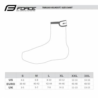 Antbačiai FORCE Neoprene Easy (juodi) dydis 40-42 M