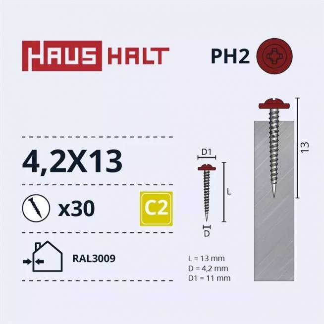 Savisriegis Haushalt, 4.2 mm x 13 mm, 30 vnt.