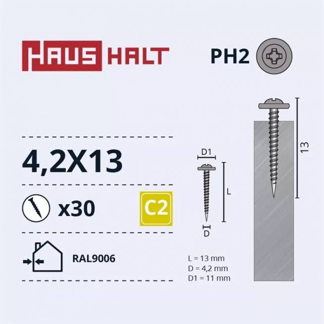 Savisriegis Haushalt, 4.2 mm x 13 mm, 30 vnt.